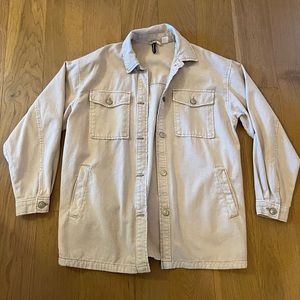 Oversized canvas shacket